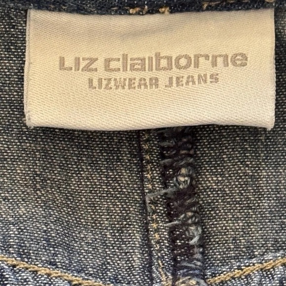 Liz Claiborne Midi Jean Skirt Sz 8 Retro Y2K 90s Flare Boho Western Preppy Long - Picture 7 of 10